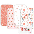 Baby Bedside Sleeper Bassinet Sheets 33x20 Inch 4 Pack W4049