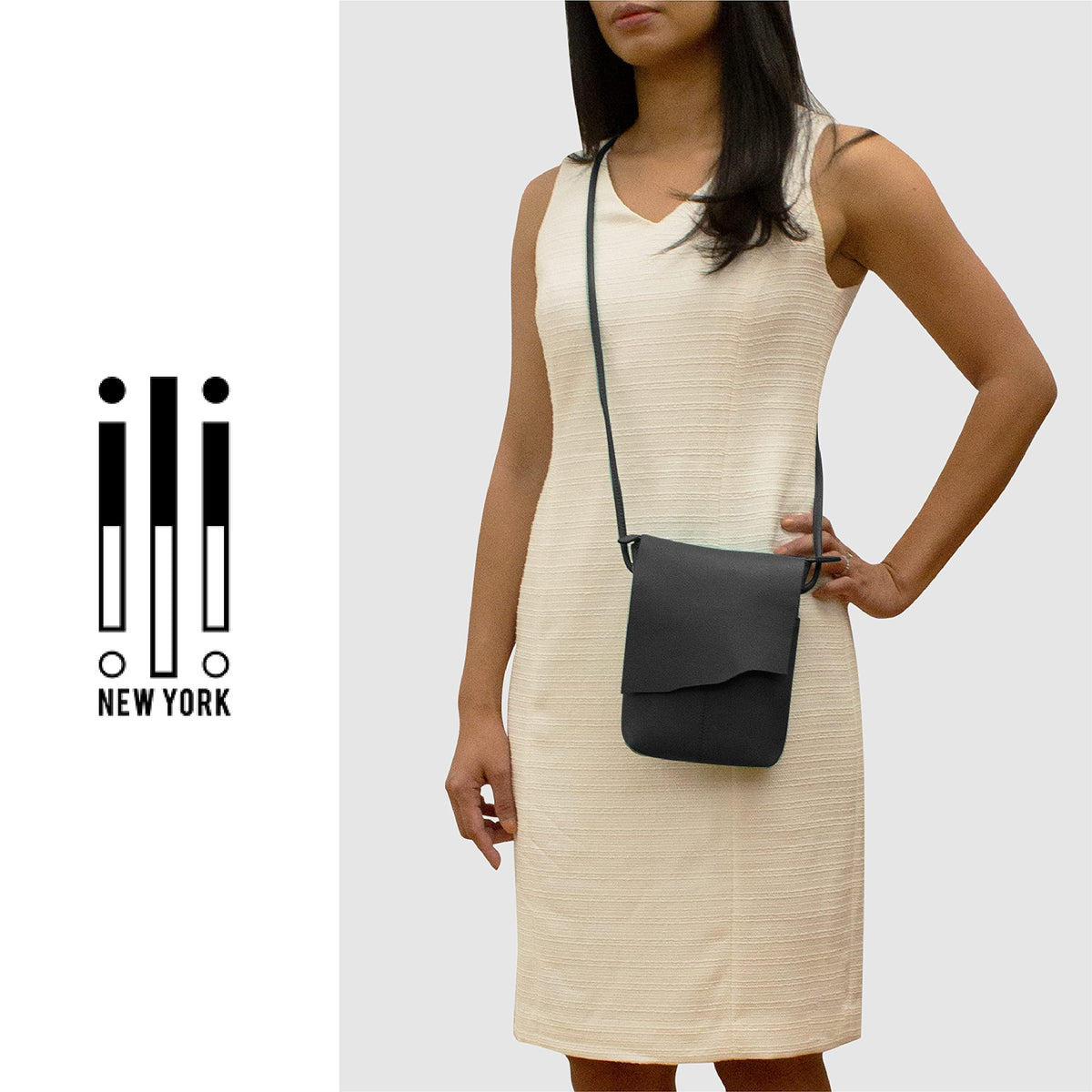 Leather Mini Crossbody Bag with RFID Blocking K828