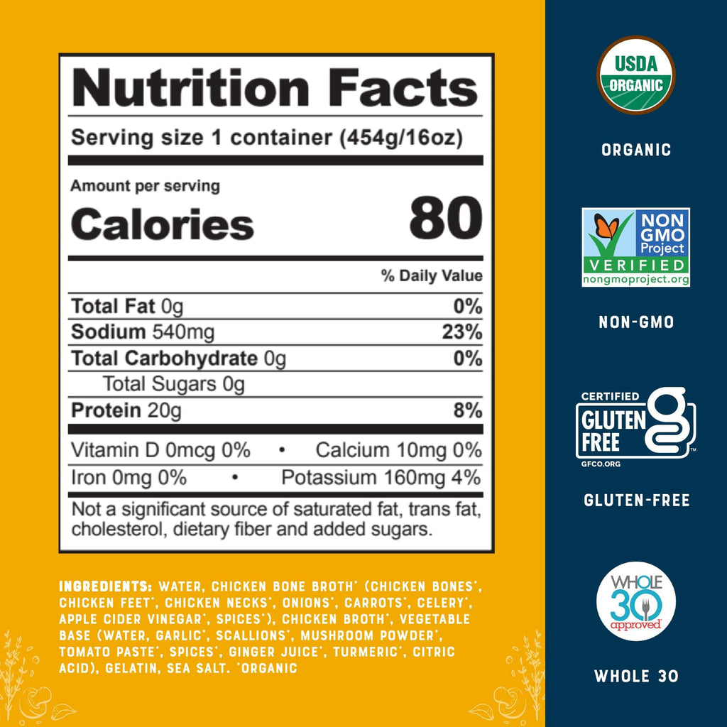 Organic Chicken Bone Broth 16oz P5590