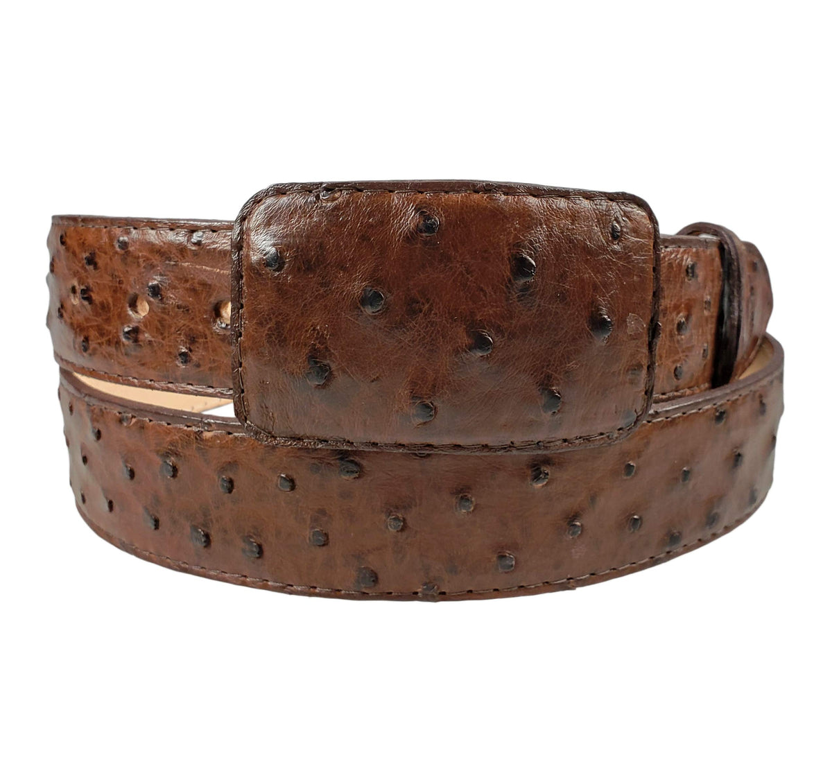 Men's Genuine Ostrich Leather Western Belt O54239