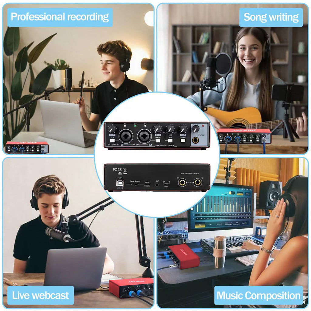 USB Audio Interface, Red 24-Bit/192kHz I2188