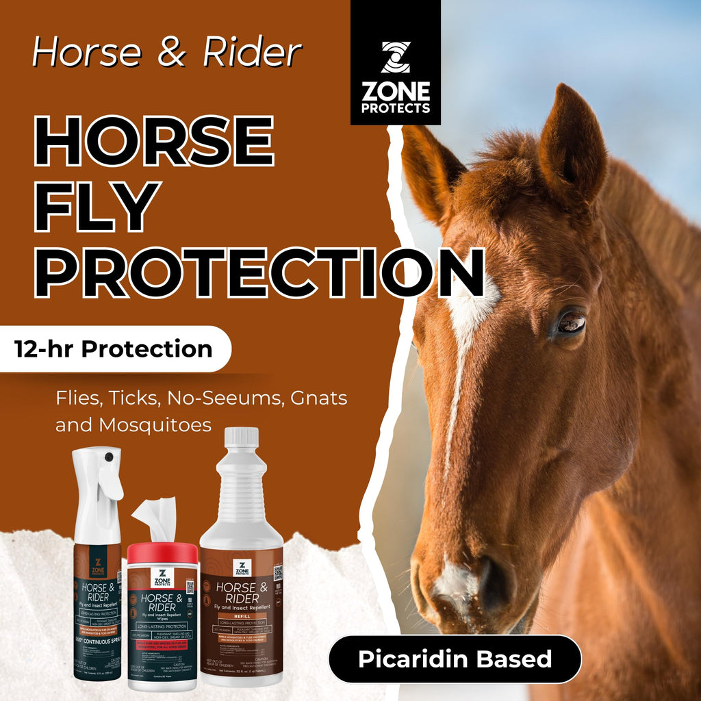 Picaridin 10oz Continuous Spray 32oz Refill 80ct Wipes Horse Fly Repellent K799