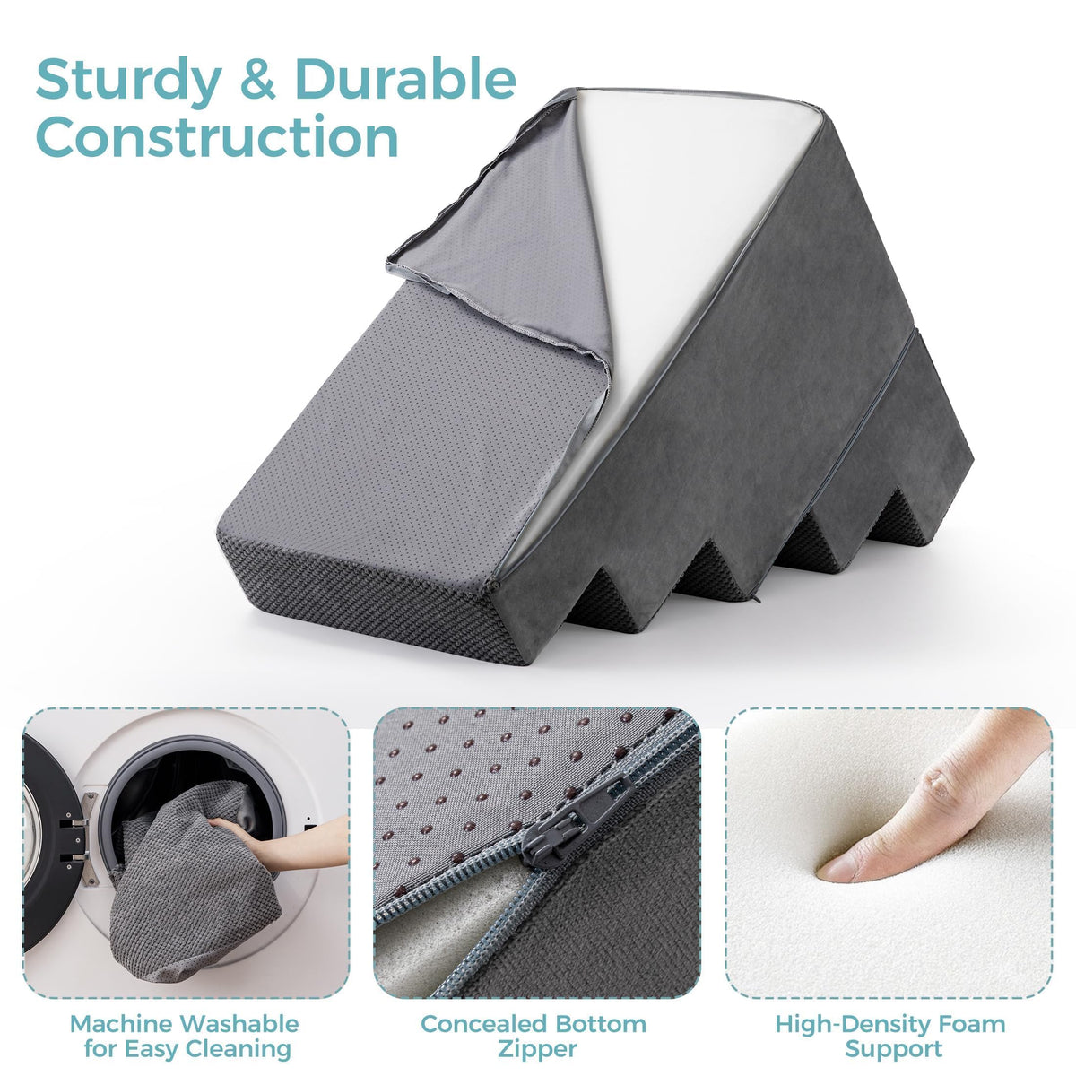 Detachable Non-Slip Grey Dog Stairs Z481