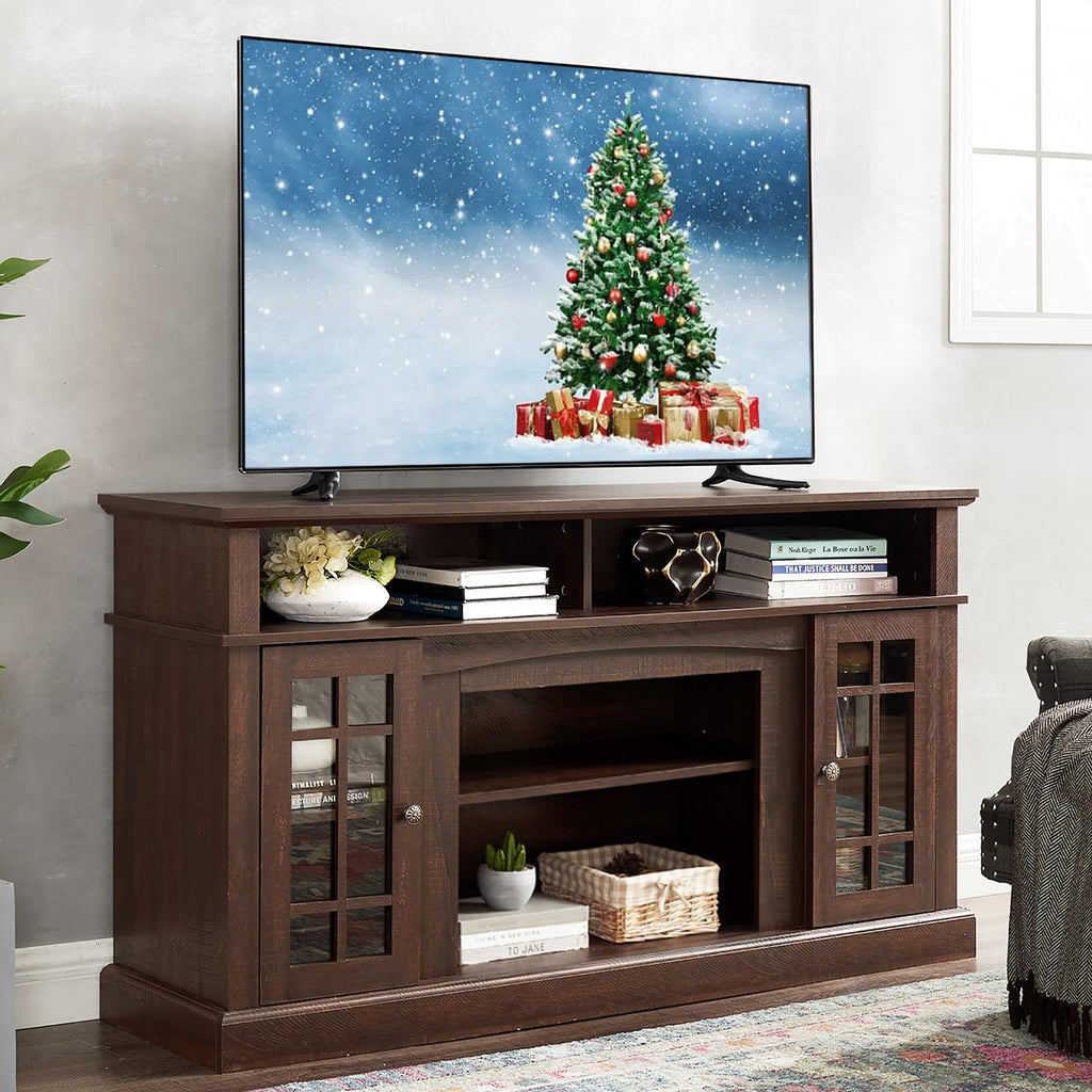 Espresso TV Stand with Storage T74939