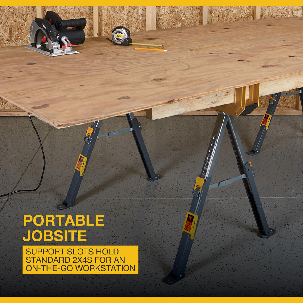 32in. Adjustable Steel Sawhorses, Pair P925509