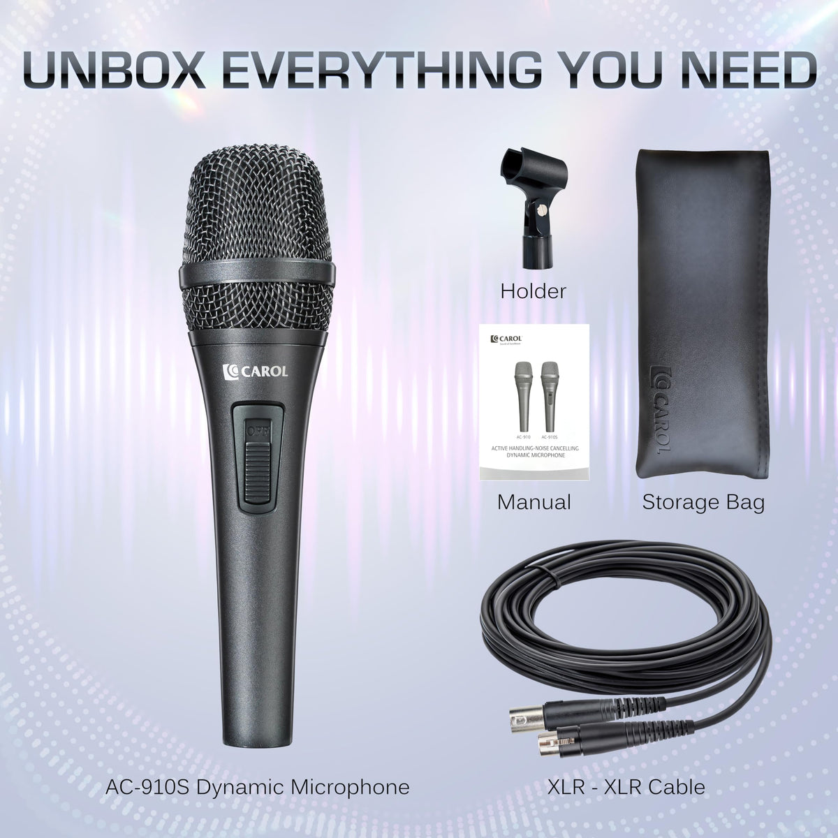 XLR Wired Dynamic Cardioid Vocal Microphone with Switch D230