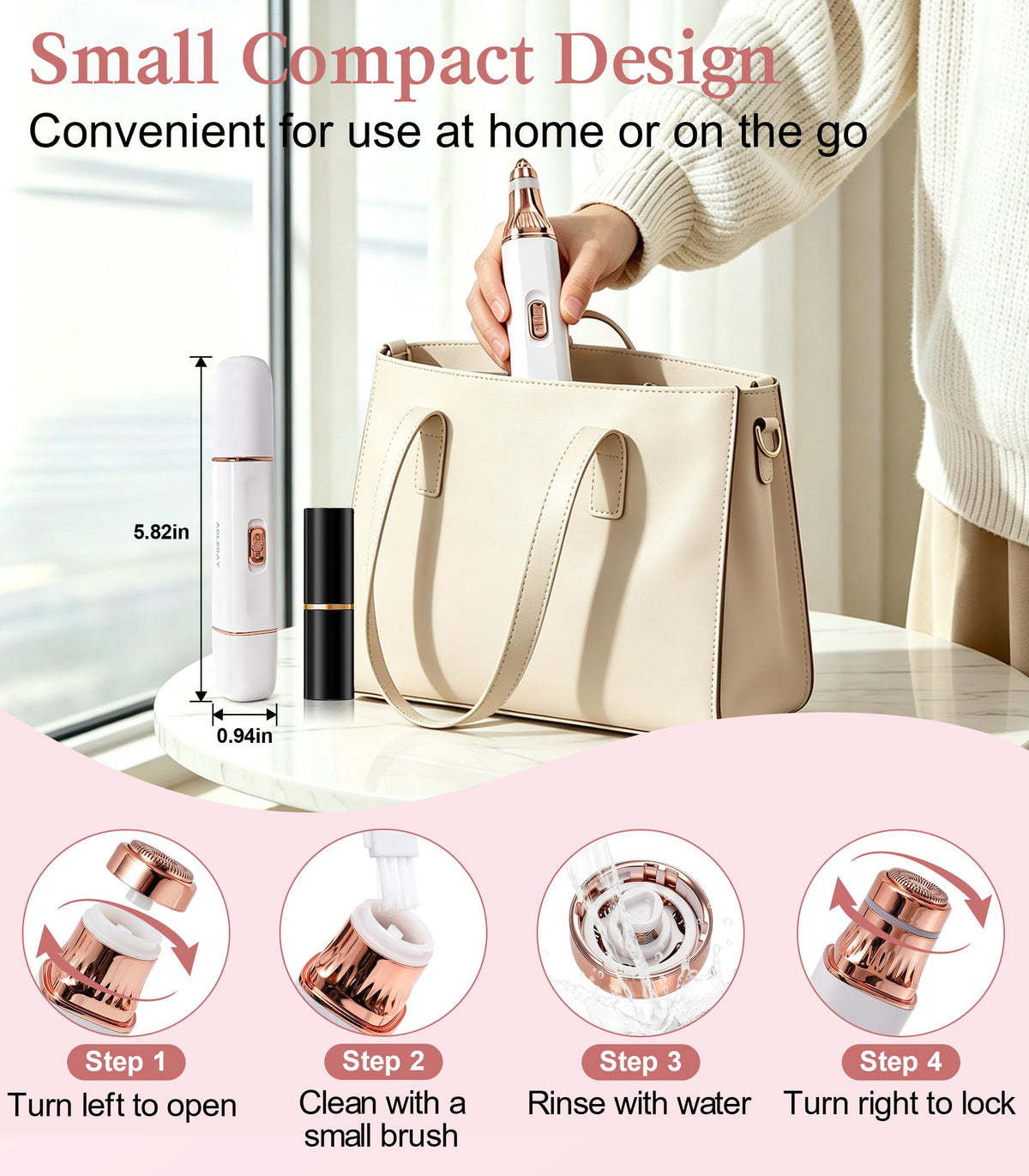 2-in-1 Eyebrow Trimmer & Facial Hair Remover U223