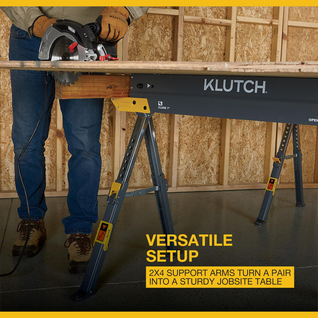 32in. Adjustable Steel Sawhorses, Pair P925509