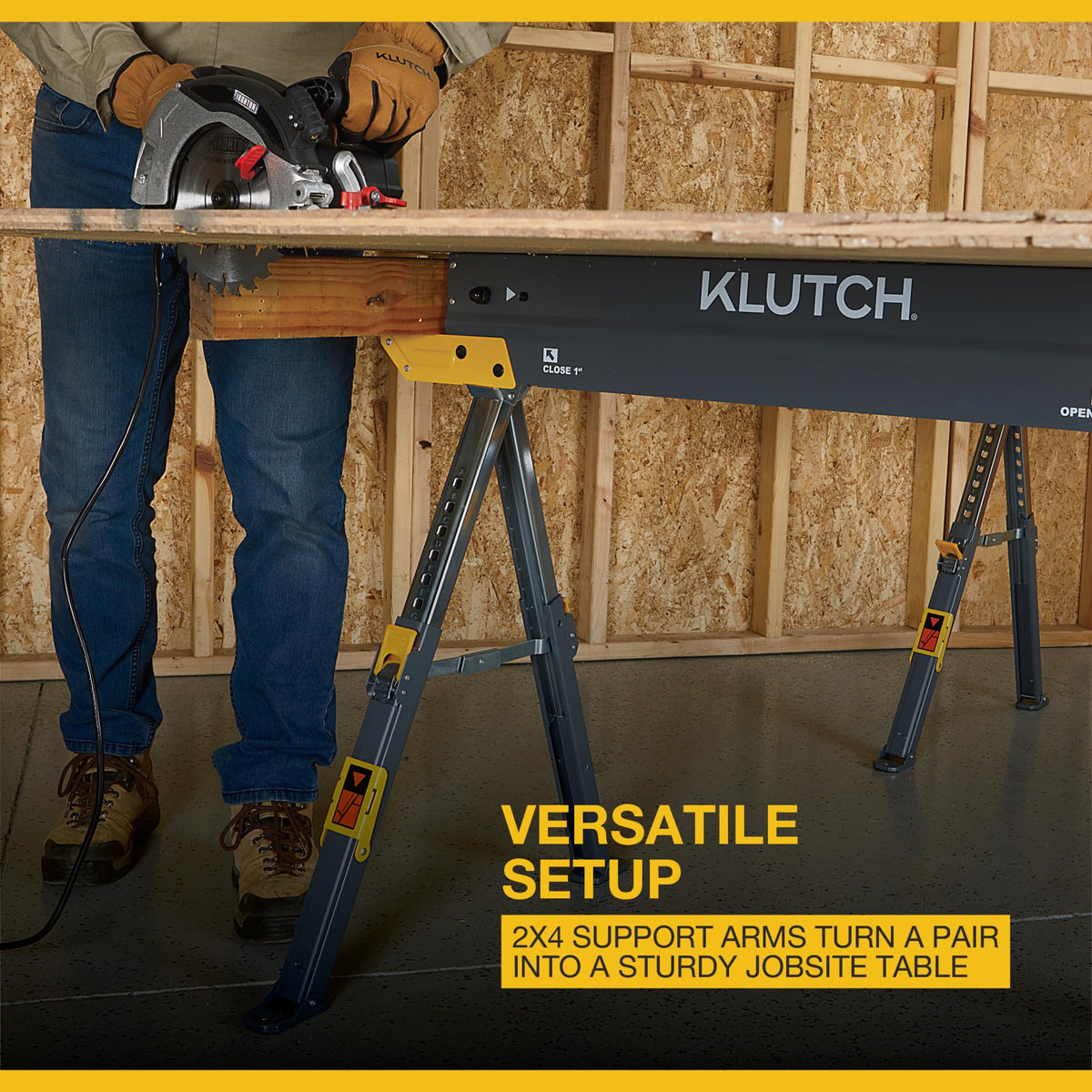 32in. Adjustable Steel Sawhorses, Pair P925509