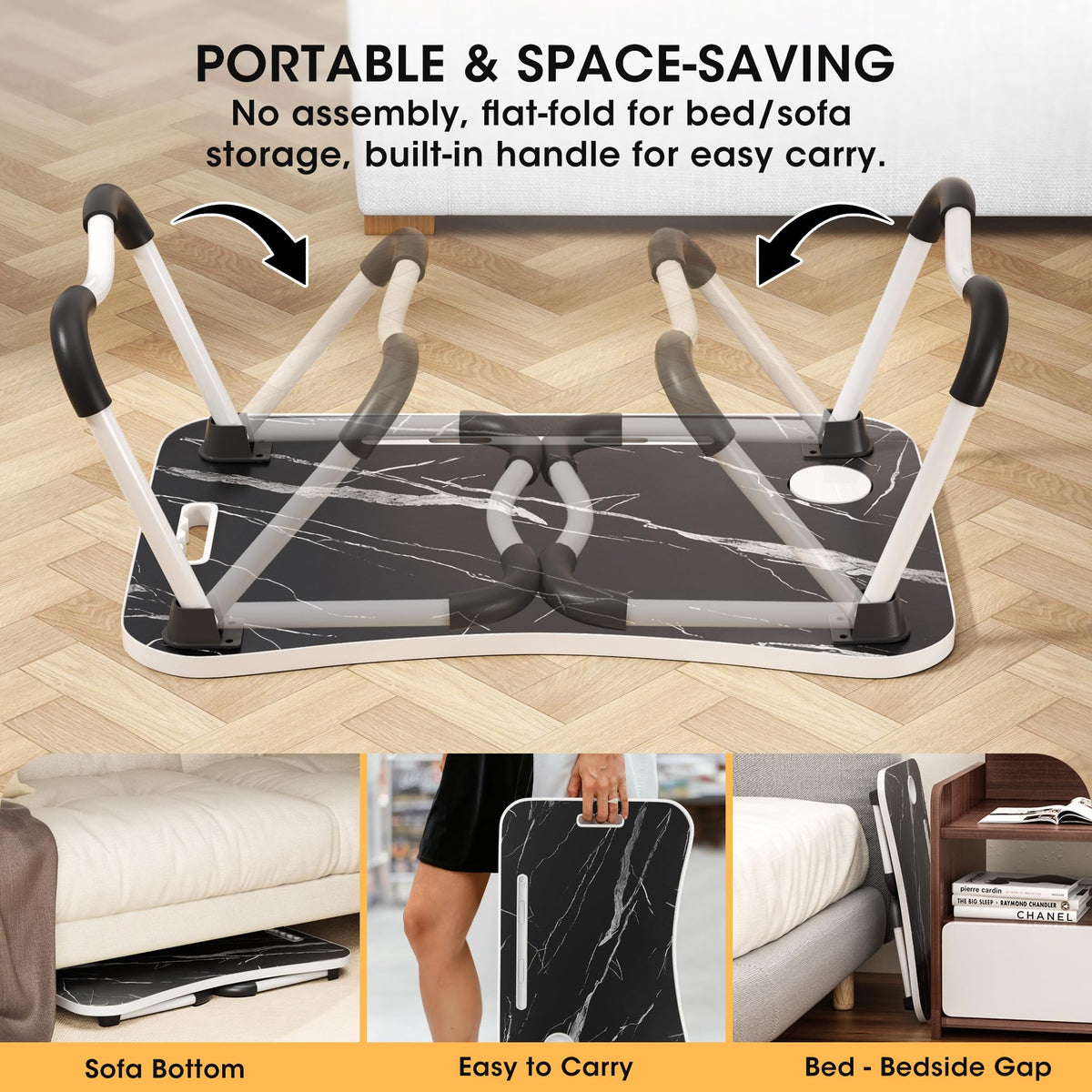 Folding Wood Lap Desk with Cup Holder Y19485