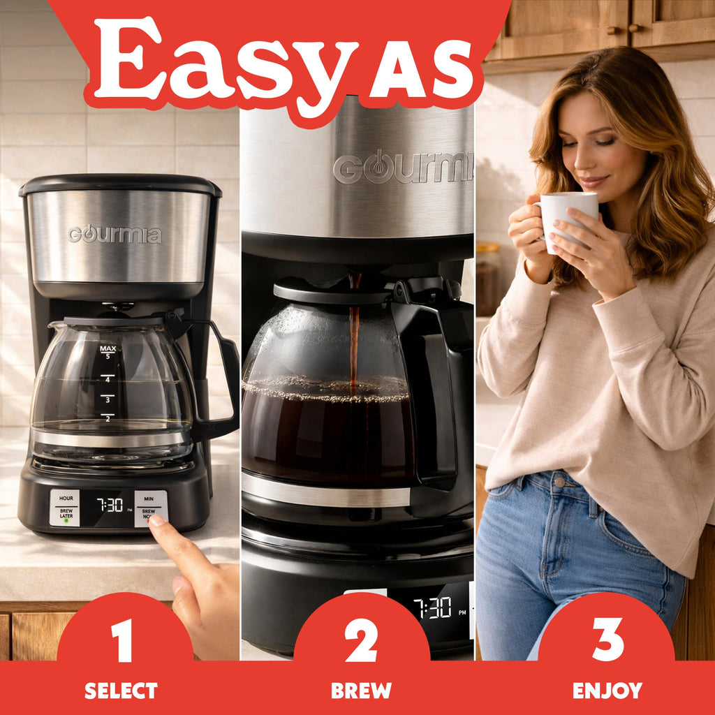 5-Cup Glass Carafe Black Drip Coffee Maker N400