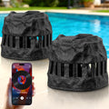 2-Pack Solar Powered Waterproof Rock Speakers M7822