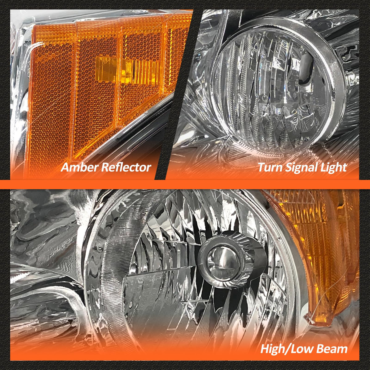 2007-2011 Honda Cr-V Chrome Headlights N142