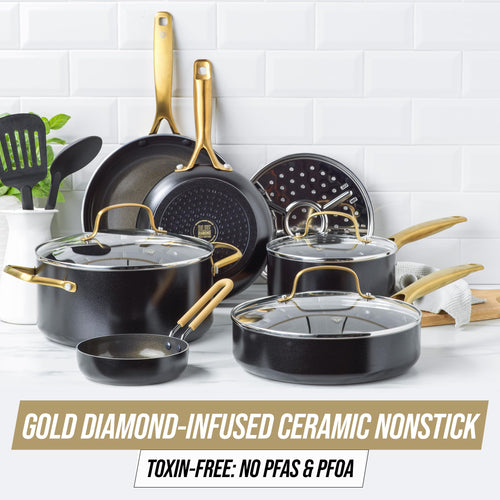 12 Piece Ceramic Nonstick Cookware Set B835