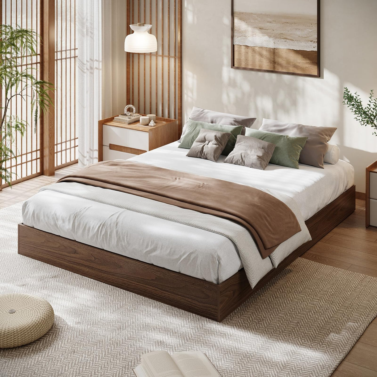Wood Platform Bed Frame California King N676528