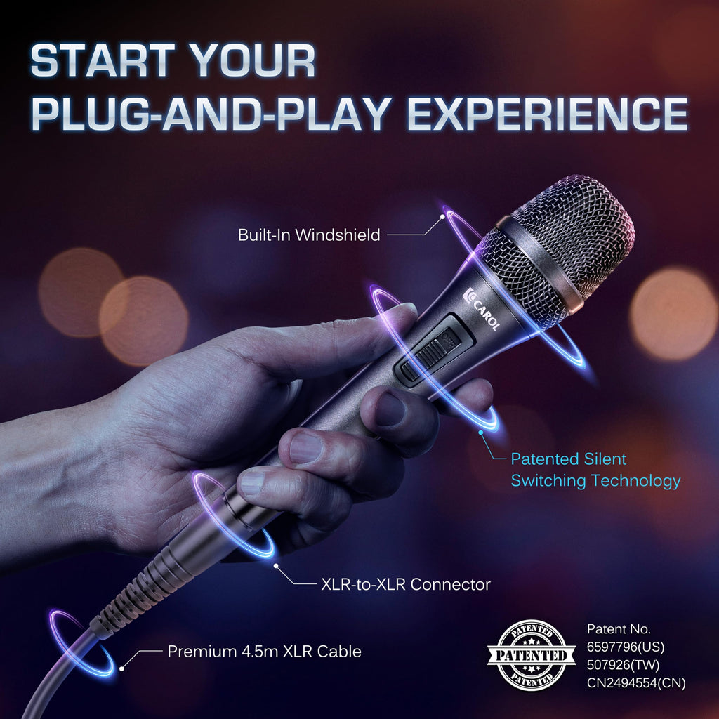 XLR Wired Dynamic Cardioid Vocal Microphone with Switch D230
