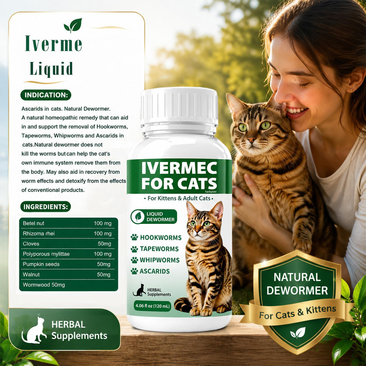 Cat Dewormer Liquid for Cats & Kittens I14892