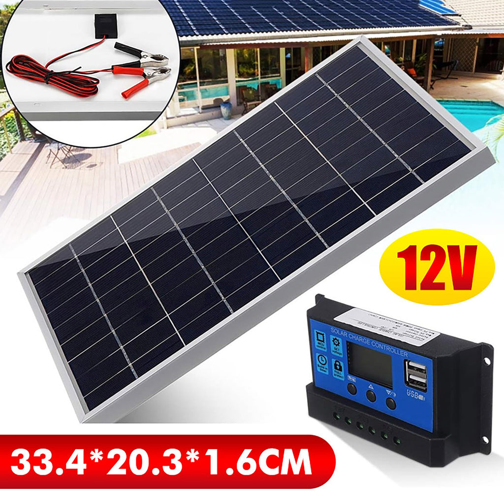 10W 12V Monocrystalline Solar Panel Kit with 10A Charge Controller F23983