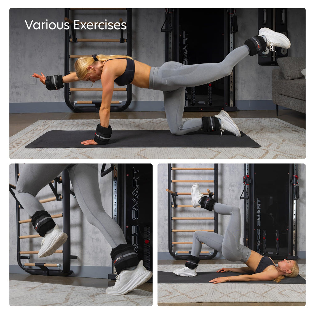 Adjustable Ankle Weights 1 Pair 10 lbs Set M74695