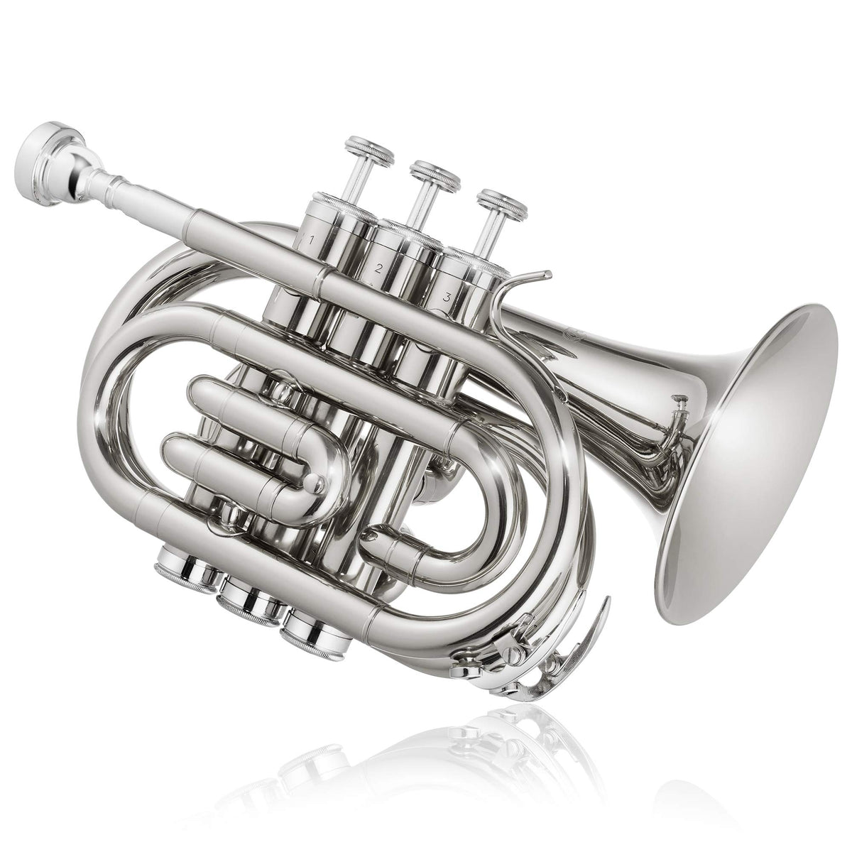 Bb Brass Pocket Trumpet with Nickel Plated Finish K63468