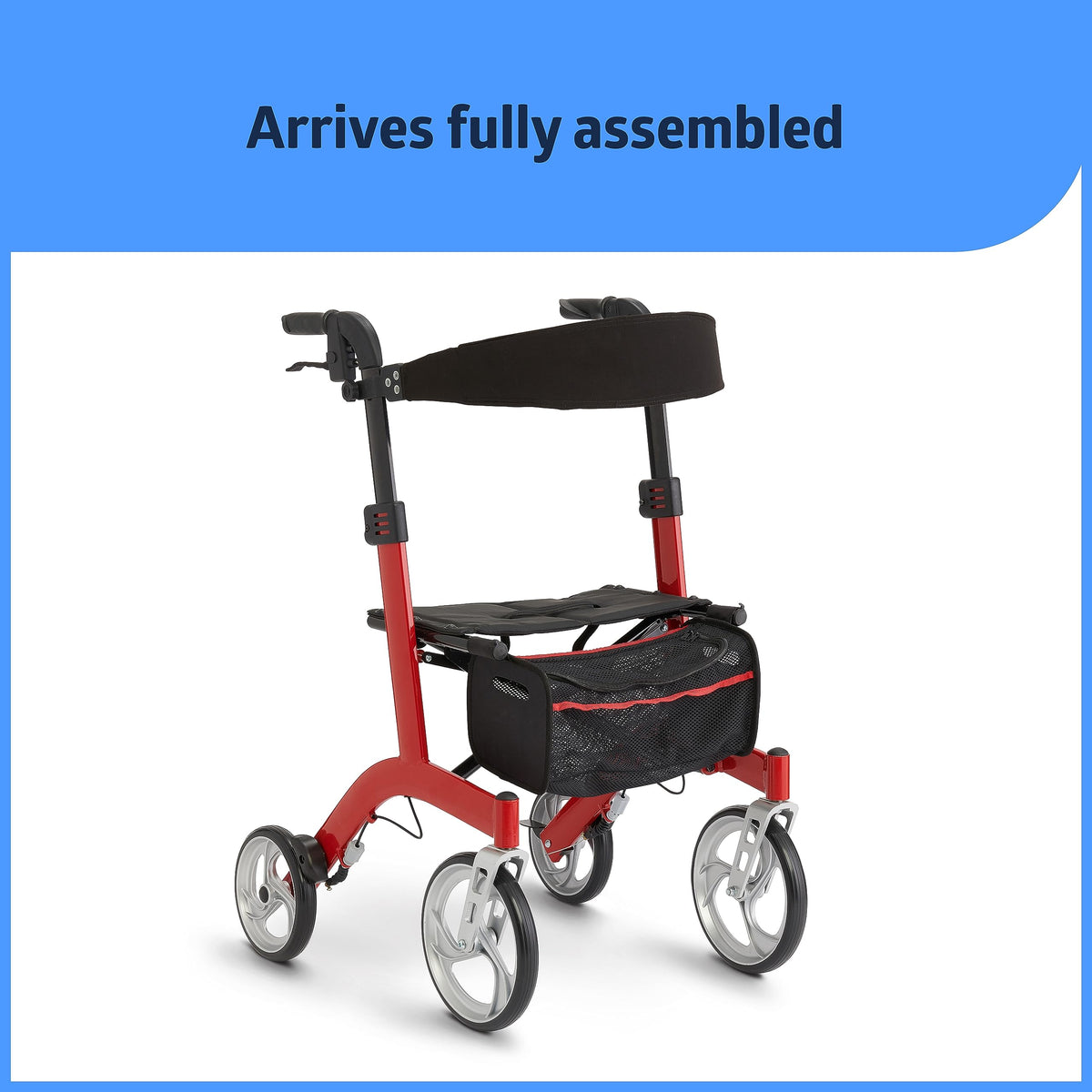 Lightweight Rollator with Backrest N6337