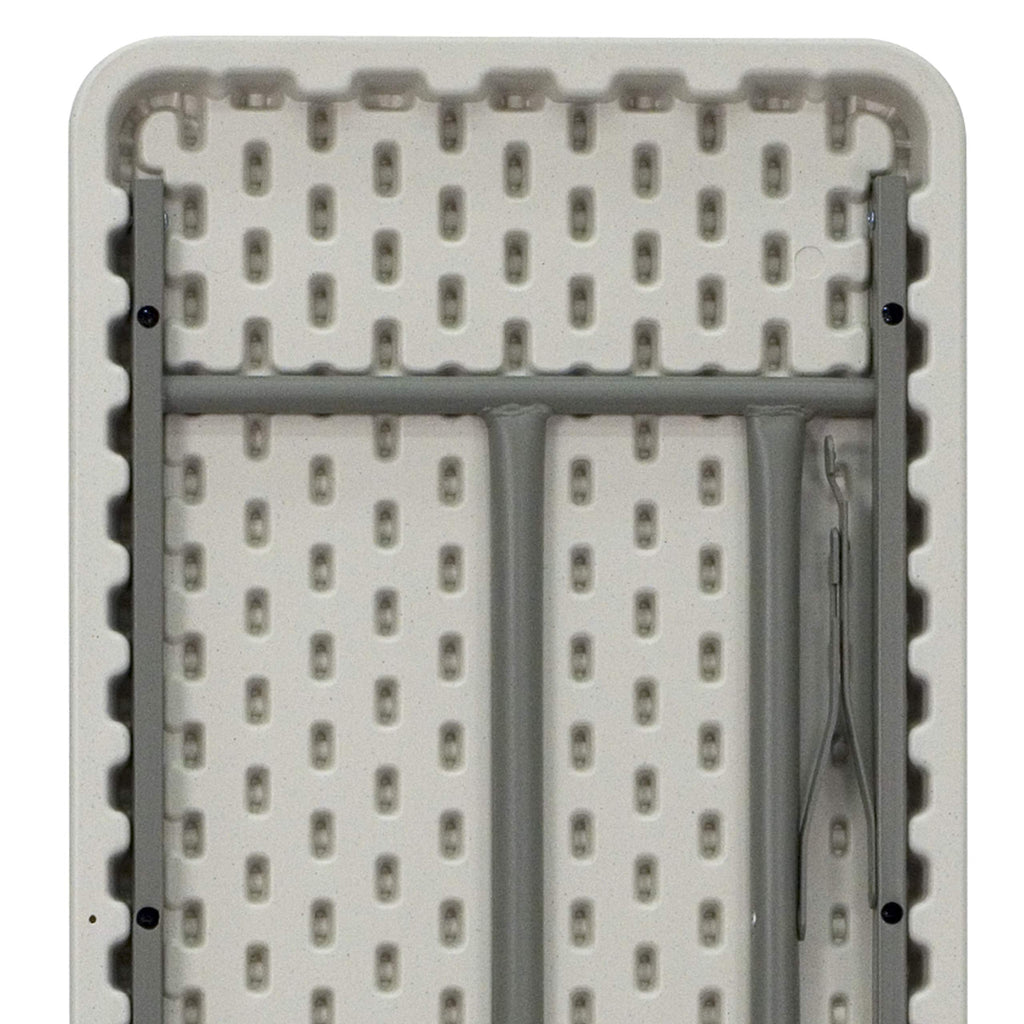 10 Pack 6-Foot Granite White Plastic Folding Training Table C408