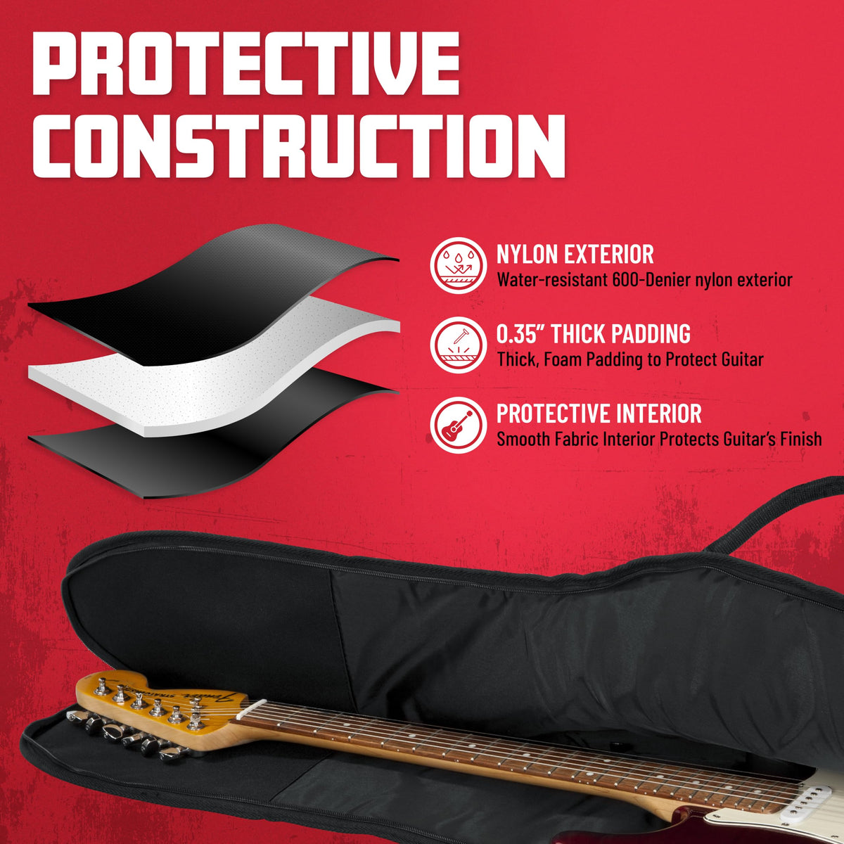 Foam Padded Electric Guitar Gig Bag B10799