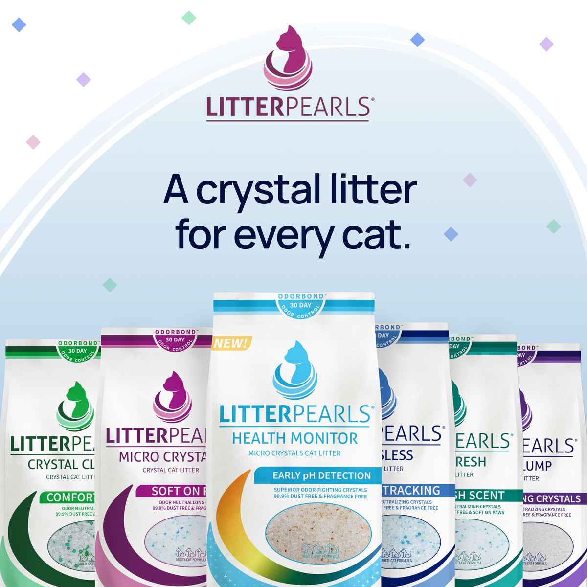 Unscented Non-Clumping Crystal Cat Litter, 7 lb B1739