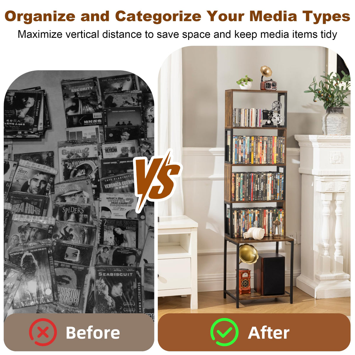 6-Tier CD DVD Storage Rack I688