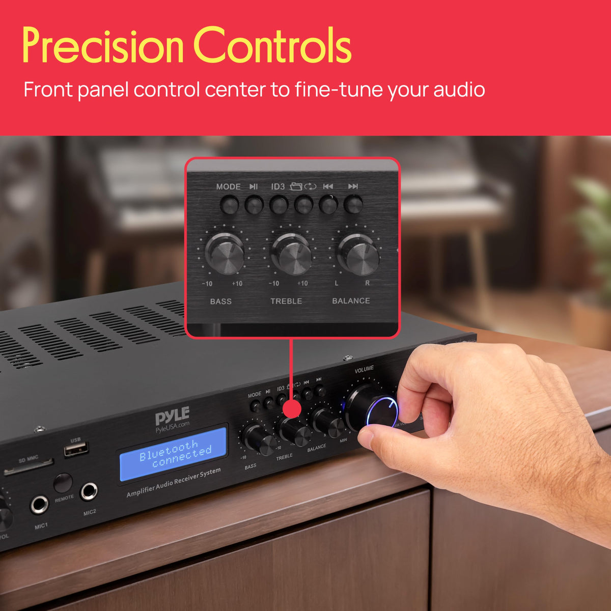5 Channel Rack Mount Bluetooth Amplifier Receiver O696