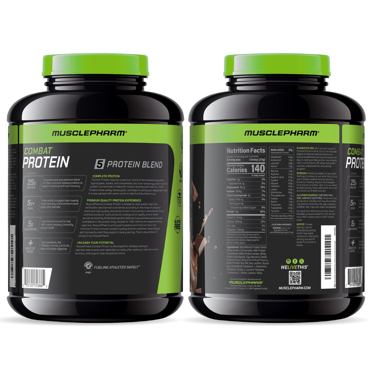 Chocolate Milk Flavor 5 Protein Sources Gluten Free Protein Powder 4.2 lb U5231