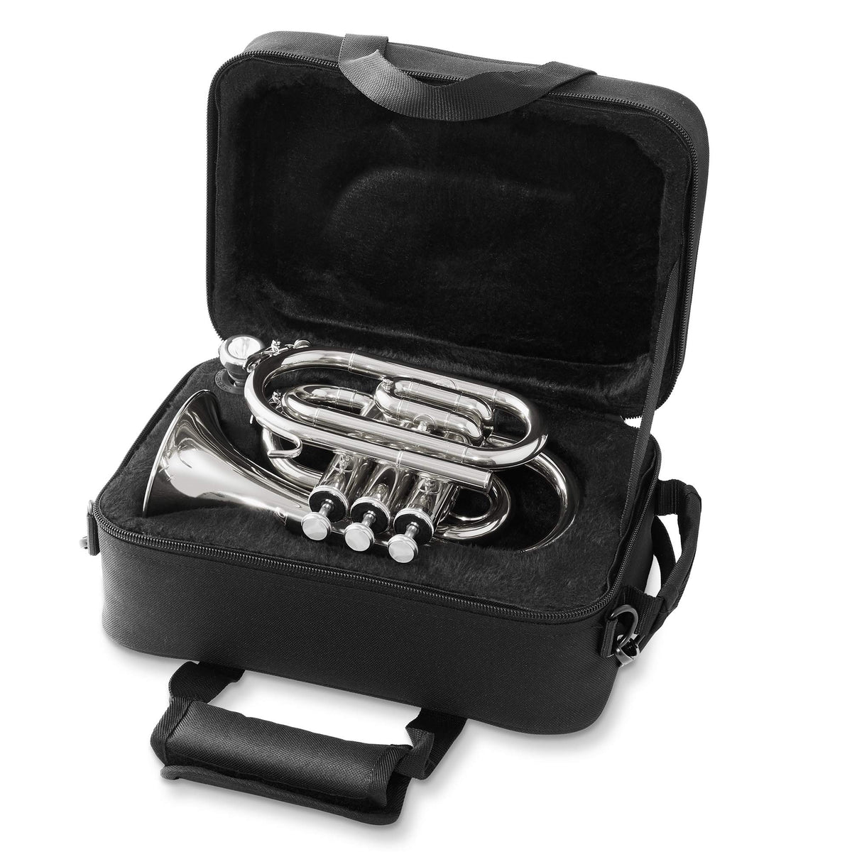 Bb Brass Pocket Trumpet with Nickel Plated Finish K63468