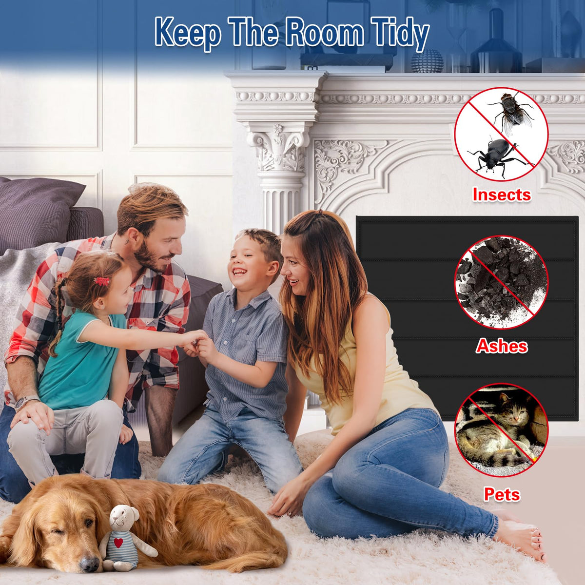 Magnetic Fireplace Blocker Blanket A5076