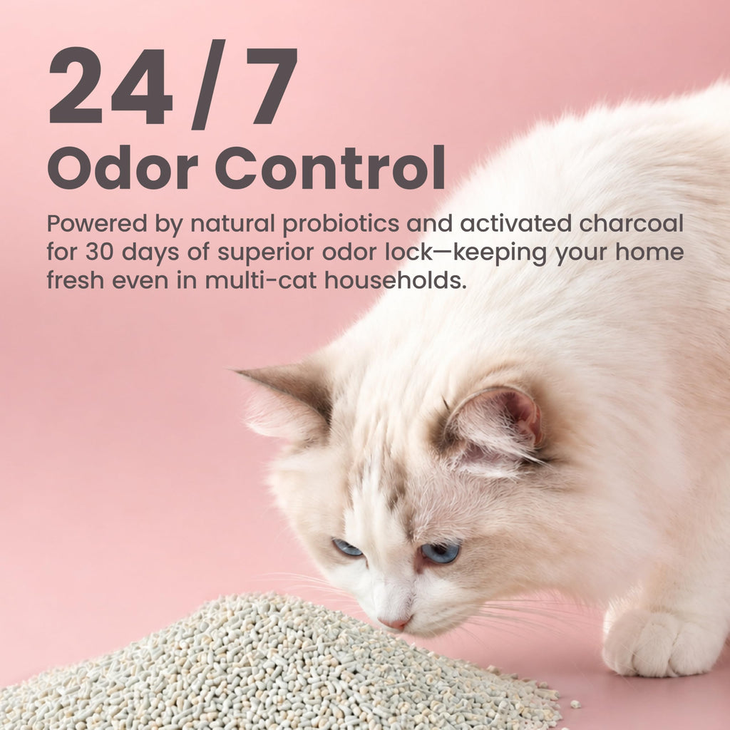 Pellet Tofu Cat Litter, Strong Clumping, Low Tracking Unscented 18lb R7570