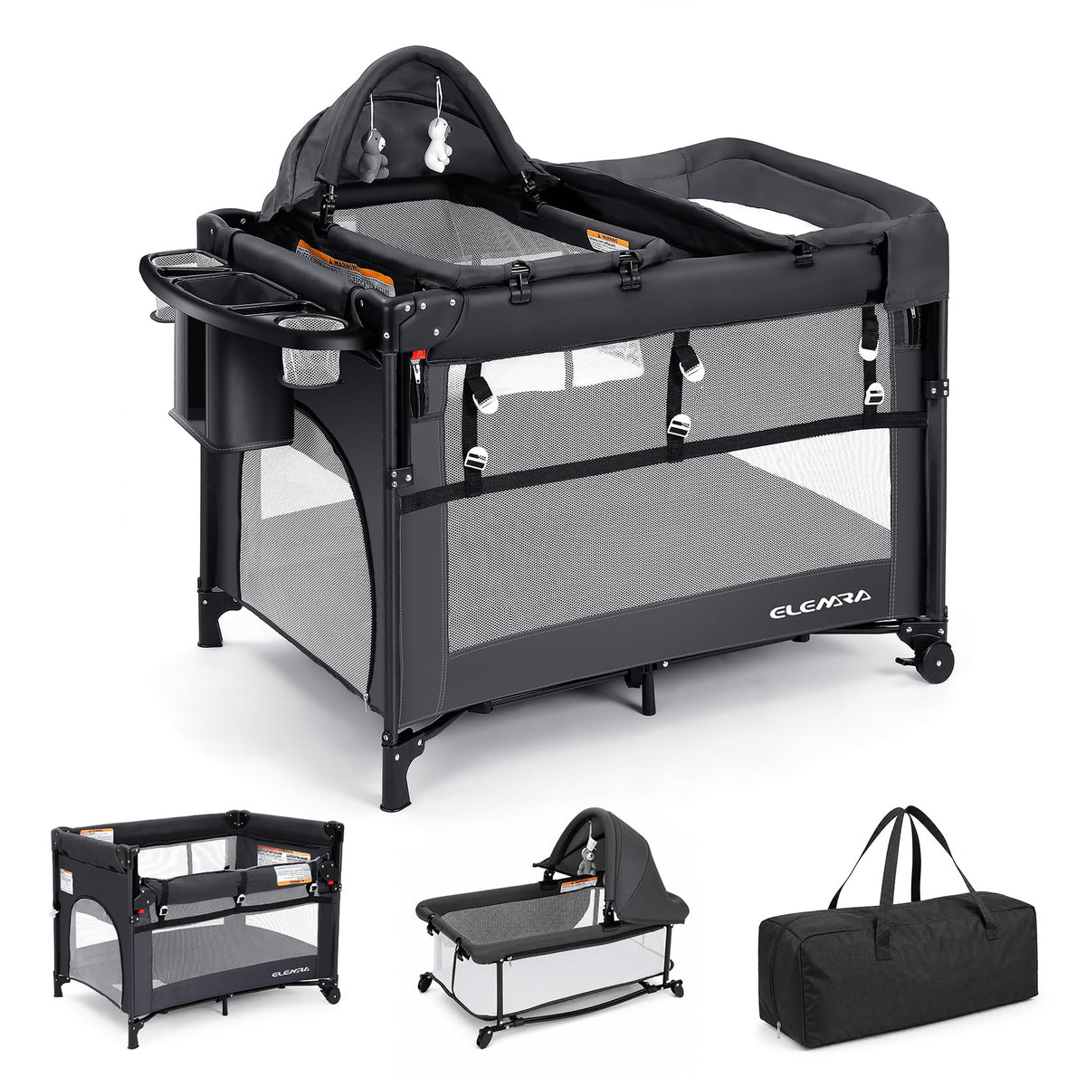 5 in 1 Adjustable Foldable Playard with Changing Table G5649