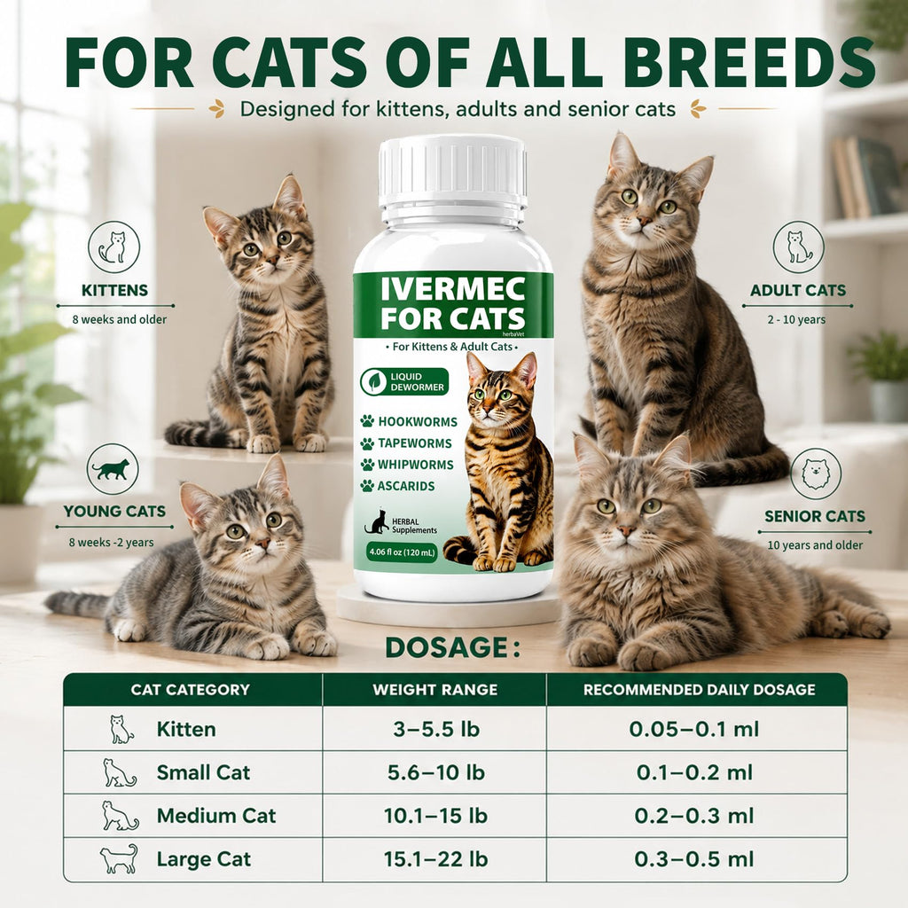Cat Dewormer Liquid for Cats & Kittens I14892