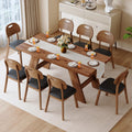 71" 9 Piece Walnut Dining Table Set O119