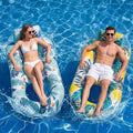 2 Pack Adult Pool Float Lounger with Cup Holders Z1625