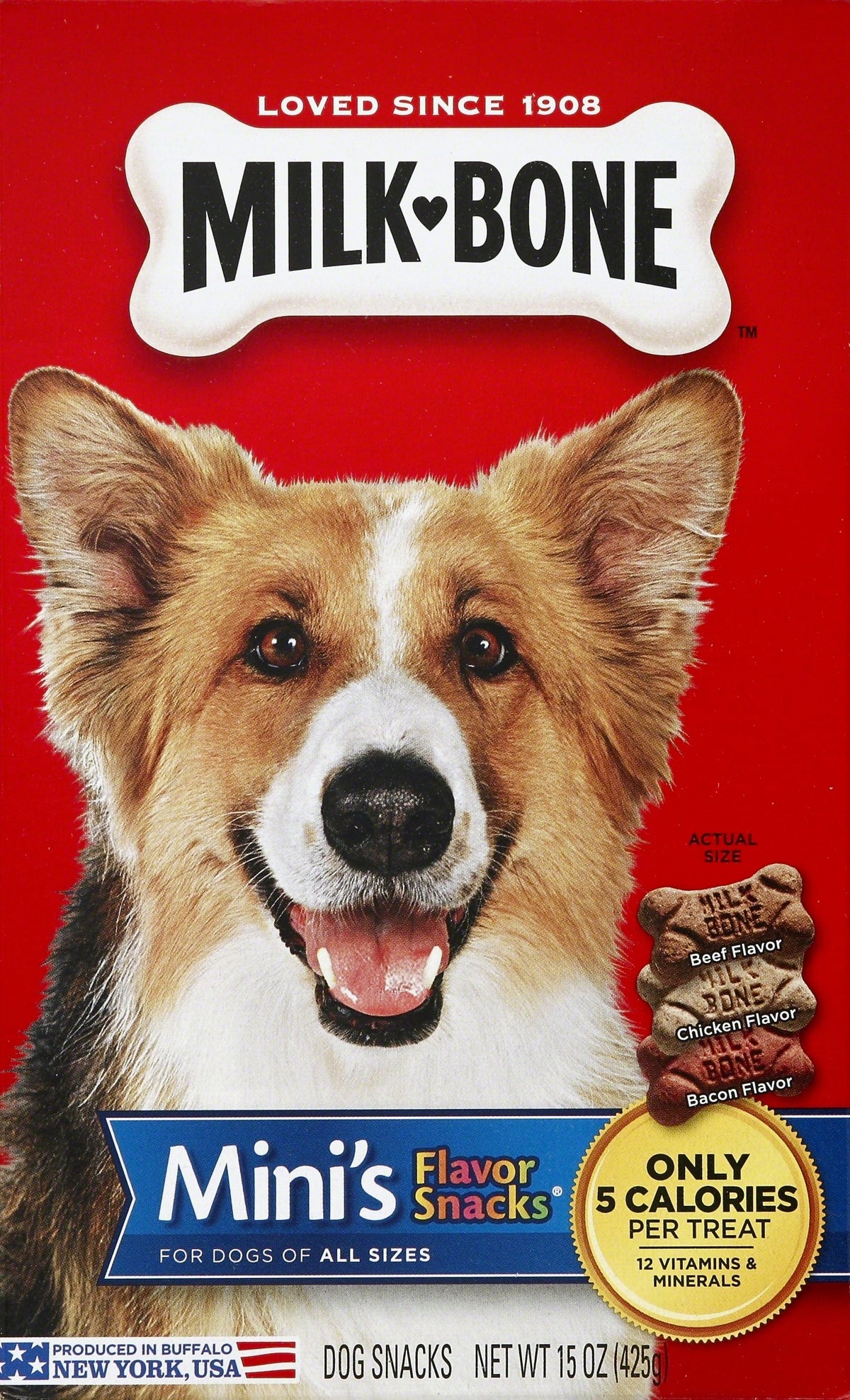 Mini's Flavor Snacks Dog Treats 15 Ounce Pack of 6 E772312