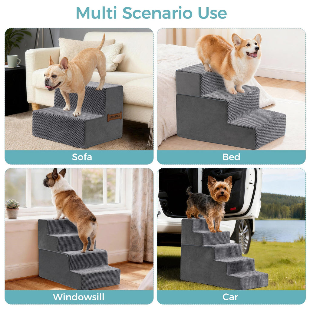 Detachable Non-Slip Grey Dog Stairs Z481