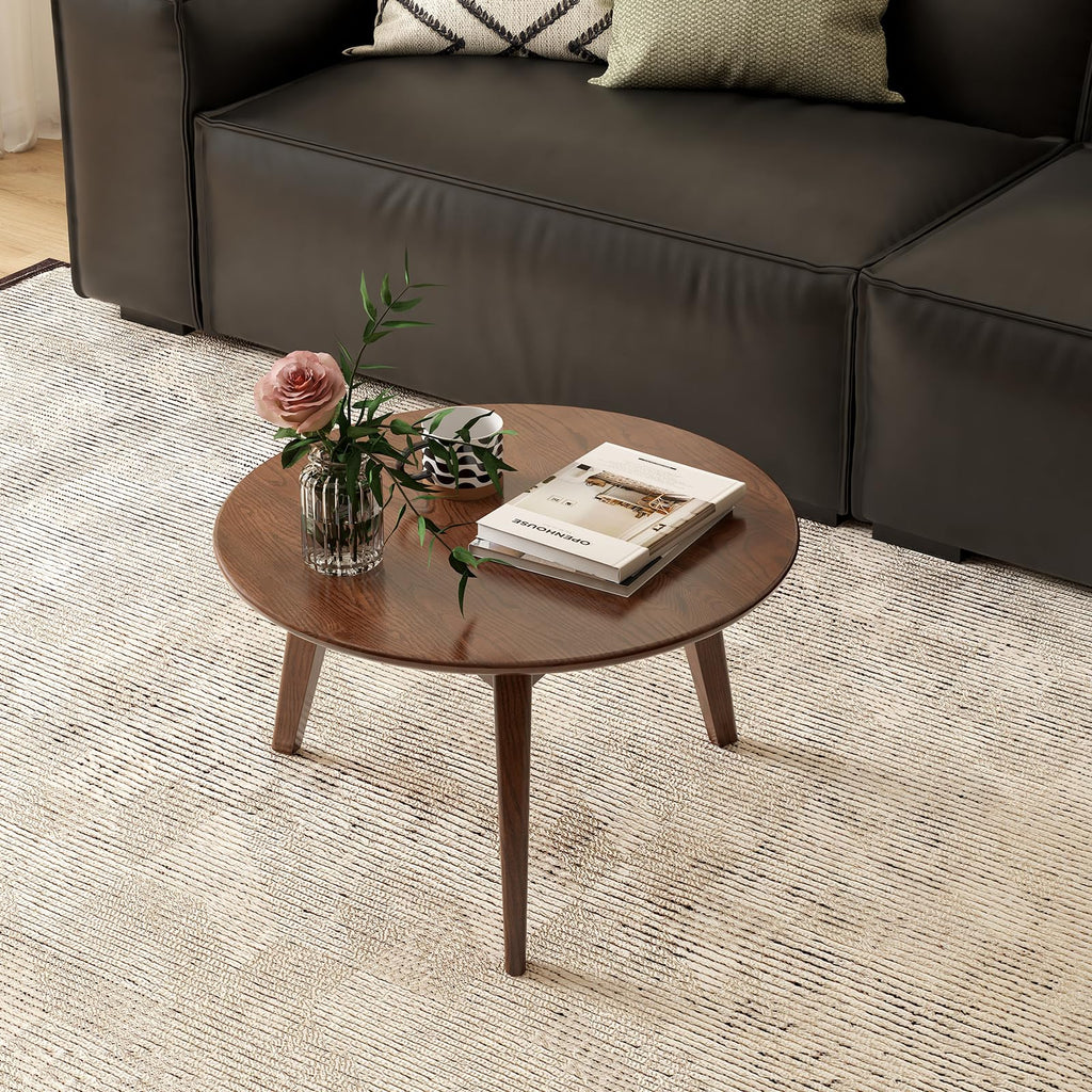 Solid Oak Wood Round Coffee Table O16234